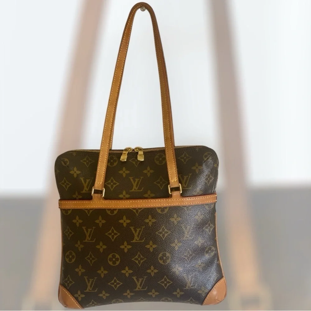 Vintage Louis Vuitton Coussin GM Shoulder Bag Monogram Canvas Brown Luxury